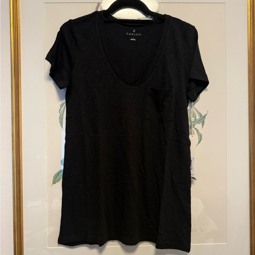 Caslon Black Short Sleeve Pocket Front Tee
